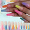 1-24 Pcs False Nails, Trendy Candy Coffin False Nail with Glue, Artificial Finger Acrylic Nail Kit Manicure Kit for Women, Next Day Delivery of Coffin Acrylic, Press on Nails, Fake Nails.