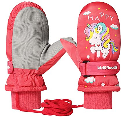 Guantes Niños Nieve Termicos Impermeables Manoplas Esqui Niña Antideslizantes a Prueba de Viento Invierno Frio Extremo Deporte Ski Snowboard Moto Ciclismo Bicicleta Montaña Running Mtb Correr 3-5 Años