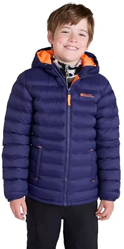 Mountain Warehouse Seasons Steppjacke für Kinder - Ultraleichte, warme, wasserdichte Steppjacke. Jungen & Mädchen Jacke mit Kapuze & Reißverschluss - Frühling, Sommer Marine Kinder 116 EU (5-6 Jahre)