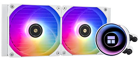 Thermalright Frozen Notte 240 Weiß ARGB V2 Wasserkühlung CPU Kühler,240 Spezifikation CPU Flüssigkeitskühler, Doppel PWM Lüfter,S-FDB Lager,Geeignet für AMD:AM4/AM5,Intel LGA 1851/1700/115X/1200/2011