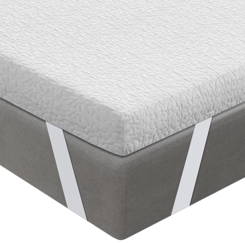 BedStory 10CM Topper 180x200, Topper Viscoelastico con Memoria, Cubrecolchón de Espuma con Memoria, Sobrecolchón Extraíble y Lavable