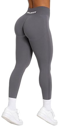 SMILODOX Leggings Damen Booty Scrunch Cetrina, High Waist Seamless Sporthose, Push-up Booty Leggins Blickdicht, Yogahose Damen für Sport Yoga Fitness Gym Workout