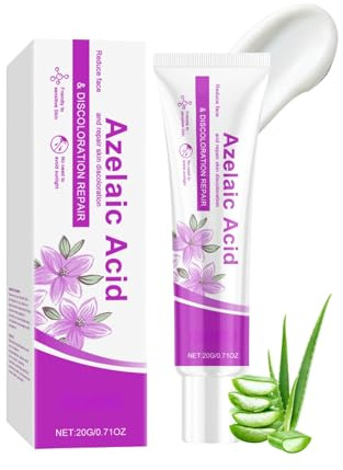 12% Azelaic Acid Gesichtscreme, Azelaic Acid Pickel Creme Gegen Rötungen, Azelainsäure Creme Verbessert Hautunreinheiten, Feuchtigkeitsspendend und Beruhigend, Tägliche Gesichtspflege, Mit Aloe Vera