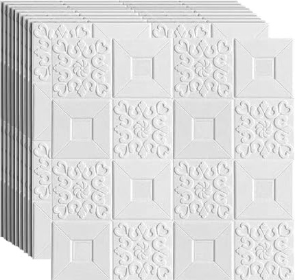 Enigmaire Piastrelle per soffitto,Piastrelle adesive per soffitto,Piastrelle per soffitto in polistirolo,Rivestimento per Soffitto per Seminterrato,per Bagno,Camera da Letto,Ufficio,Cucina