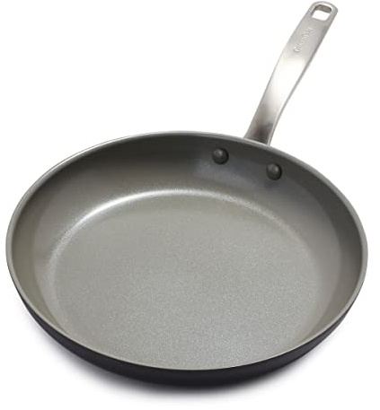 Greenpan Chatham Hard Anodized Healthy Ceramic Nonstick, 12 Frying Pan Skillet, PFAS-Free, Dishwasher Safe, Oven Safe, Gray