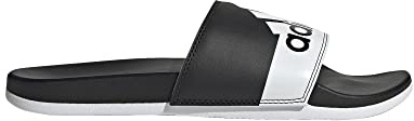 Adidas Adilette Comfort unisex - vuxen Strandsandal, Svart vit, 51 1/3 EU