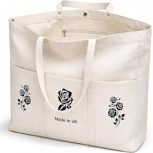 Adalex Global Large 40L Canvas Reusable Shopping & Grocery Tote Bag – Heavy-Duty Everyday Utility Bag