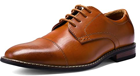 MERIDOS Men's Dress Shoes Formal Business Classic Lace Up Wingtip Oxford Shoes,Classic Brown,11.5 US