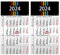 4-Monatskalender 2025 Wandkalender 2 Stück Wandkalender mit Datumsschieber 4, 30 x 56 cm,