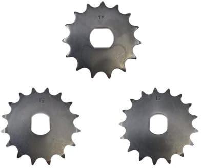 Ritzel Set 15 16 17 Zähne passend für Simson S51, S53, S70, SR50, SR80, Schwalbe KR51/2 – 1/2 x 5,4 Teilung, 3-teiliges Set passend für 415er Ketten