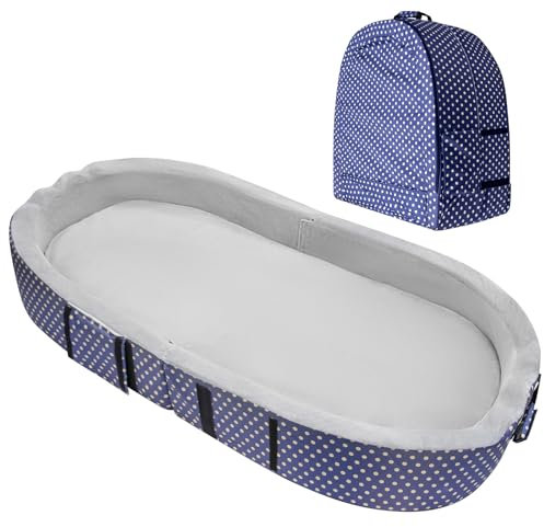 JAOGAUS Lit de Voyage Portable avec Matelas pour bébé, Enfants et Petits, lit de Sol Pliable pour Bebe et Enfant, lit Parapluie pour Bebe et Petits, Lavable, imperméable