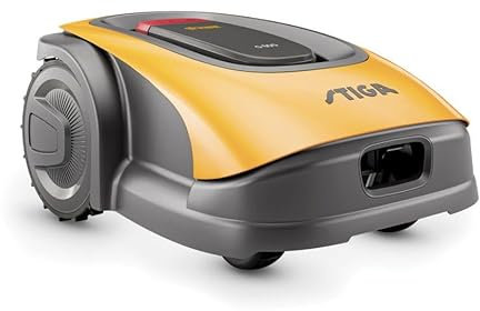 STIGA G 600 robot tagliaerba a batteria, Con cavo perimetrale, Batteria da 2.5 Ah, Area di taglio 600 m2, 4 lame pivotanti