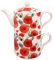 The Leonardo Collection Finola Teekanne und Tassen-Set mit Mohnblumen-Design, Keramik-Teekanne für Damen und Herren, schön bedruckte Teekanne für Zuhause und Büro