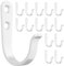 jockcaras White Wall Hooks for Bathroom, Kitchen, Closet, and Garage - 15 Pack Metal Hooks for Hanging Coats, Towels, Hats, Keys, Bags, and Coffee Cups - Holds Up to 40 lbs