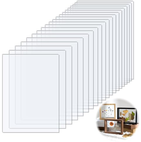 Xmart 20 Pièces 150 x 100 x 1mm Plaque Acrylique Transparente Plaque Plexiglas Transparent Plastique Feuilles Acryliques pour DIY Décoration Cadre Photo Peinture Graffiti Affichage de Projet