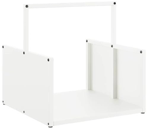 vidaXL Vedställ vit 40x40x40 cm kallvalsat stål