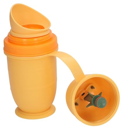 Barn Bärbar Urinal, Läcksäker Resepottflaska för Pojkar och Flickor, Barnpee Cup Akut Toalett, Lätt Att Rengöra, med Mjuk Tratt, för Bilrescamping (Citrongul)