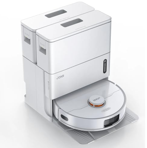 JONR Robot aspirapolvere T5 Pro Gen 2 15000Pa con funzione di lavaggio, potenza di aspirazione (aggiornamento da T5 Pro) con asciugatura ad aria calda, spazzola laterale anti-aggrovigliamento