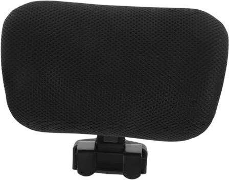PRETYZOOM Supporto Regolabile per Testa Sedia da Ufficio con Clip Cuscino Protettivo per Accessorio per Schienale Sedia da Computer Nero Spesso