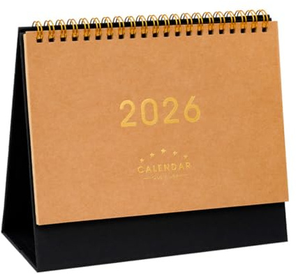AEKZOX 1 pieza Calendario de Escritorio 2025-2026, Calendario de Mesa 2025-2026, Calendario Mensual Septiembre de 2025 - Diciembre de 2026, Con Lista de Tareas, Para Oficina, Hogar y Escuela