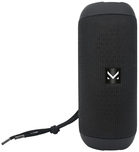 Majestic GLOW - Speaker Wireless audio funzione TWS, batteria ricaricabile, ingressi USB, MICRO SD e AUX-IN, Microfono integrato per chiamate vivavoce, nero