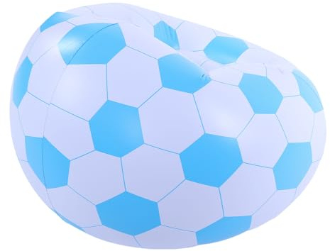 TIKATARER Fauteuil Poire Gonflable, Chaise Longue Gonflable Portable en PVC, canapé Ergonomique avec Ballon de Football, canapé Paresseux Confortable pour Salon, Balcon, Camping, Bleu