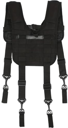 AZIDWERYQ Arnés en H, tirantes de cinturón de liberación rápida, chaleco de carga multifuncional con hebillas y tirantes ajustables para entrenamiento de caza al aire libre H-Belt