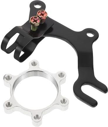 KOMBIUDA Set Staffe Adattatore Freno a Disco Bici in Lega di Alluminio, Supporto Montaggio Rotore Posteriore Resistente alle Intemperie, Kit Conversione Freni per Ciclismo su Strada