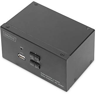 DIGITUS KVM-Switch 2-Port Dual-Display 4K HDMI®