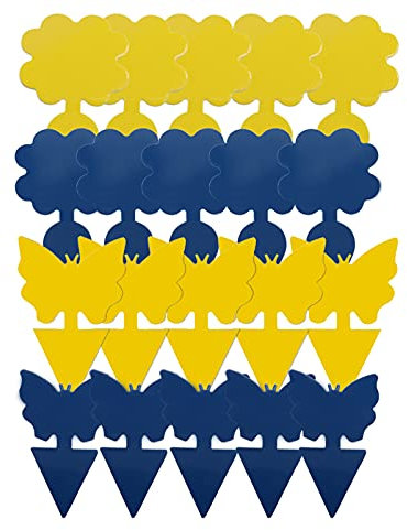 Sticky Fly Traps Fly Catchers Yellow Dual-sided Fly Paper Stickers for against Houseplant Insect, Fungus Gnats, Whiteflies, Flying Aphid, Mosquito and Leaf miners (3.2X5.2 INCH) 20 PCS