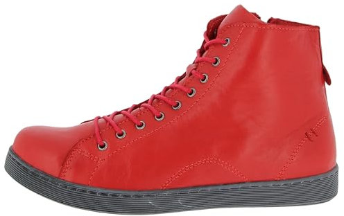 Andrea Conti Damen High Top Sneaker, Chili/grau, 39 EU