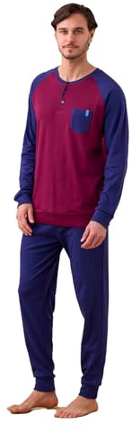 Noidinotte - Pigiama Uomo Invernale in Caldo Cotone Articolo Roberto. - L Bordeaux