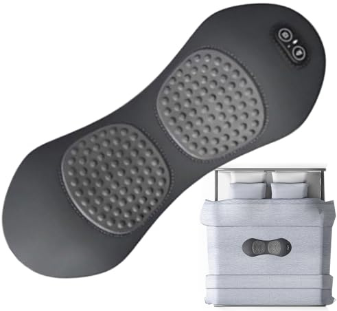 Uefulbeauty Almohada Lumbar con Masaje | Cojín de Masaje Lumbar Eléctrico Calefacción | Cojín Ergonómico Memoria de Forma para Estudio Oficina Viaje Sofá Silla de Ruedas