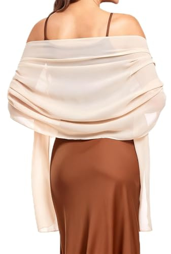 Homiladi Shawls and Wraps Soft Light Beige Pashmina Scarfs, Elegant Beige Scarf and Cream Scarf, White Shawl for Wedding, Winter and Daily Use