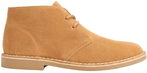 NOESLOMISMO BY DILEMA Botas pisamierdas marrones para hombre con cordones | Estilo chukka con acabado aterciopelado, pespunte de contraste y base clara para conjuntos urbanos y casuales