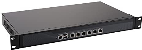 Firewall, VPN, 19 Inch 1U Rackmount, Pfsense, OPNsense, Network Appliance, Router PC, Core I3 2350M / 2370M, RS11, 6 Gigabit Lan/2USB/COM/VGA/Fan,(8G RAM/128G SSD/1TB HDD)