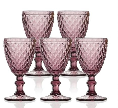 Vidrios de Levante - Set 6 Copas Sidari de Cristal Morado 350ml