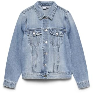 VERO MODA Women's Vmluna Ls Slim Dnm Jacket Mix Ga Noos Jacket