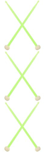 Vaguelly 3pares Baquetas De Percusión Para Batería Doble Cabeza Diseño Elegante y Duradero Para Tambores Jazz y Snare