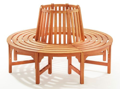 metra Baumbank, Rundbank, Gartenbank, (XL 360° 190 cm (Komplett-360 Grad)) Komplett 2 Hälften