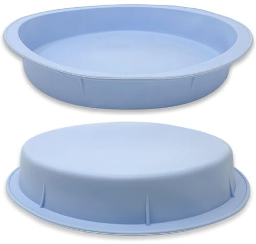 mixed24 2er Set Silikon Backform rund Ø 25cm Quiche Tarte Pizza Kuchen Form Obstkuchen Käsekuchen