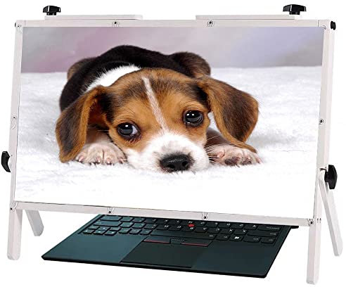SnamicE 22 Laptop Screen Magnifier Foldable Computer Laptop Phone Holder Stand Physical Magnifying Glass,Compatible With 15/16/17/18/20 Mobile Phone, Tablet