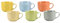 ARCA, Set 6 Tazze Jumbo Rainbow, Realizzate in Ceramica, Semplici e Pratiche, Lavabili in Lavastoviglie, Colori Assortiti, Capacità 450 ml, 11x9 cm
