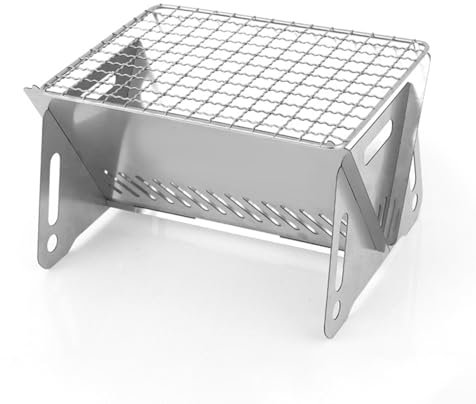 Gril de Camping pliable, gril de Barbecue pliant extérieur portatif d'acier inoxydable pour le Patio de fête de plage de randonnée de pique-nique