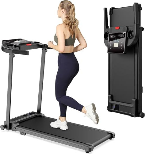 Laufband für Zuhause Walking Pad - Klappbar Laufbänder Walkingpad Elektrisches Laufbänder Schreibtisch Foldable Treadmill for Home Büro Laufpad Leise Klein 10Km/h Tretmühle Klappbares Hause Kleines