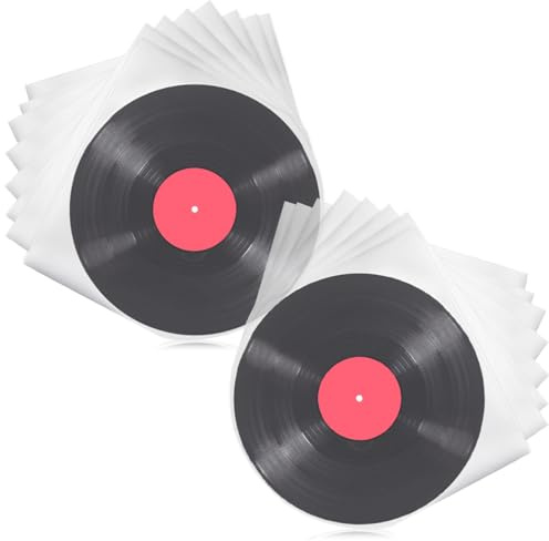 BUOSHUO 100 Pezzi Buste per Vinili 33 Giri,Antistatiche Vinyl Inner Sleeve