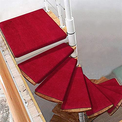 Escalera de caracol antideslizante para escalera curva izquierda/derecha giratoria cojín de escalera alfombra rotativa protección escalonada cubierta autoadhesiva 1 unid