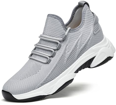 Shoes - Zapatillas de hombre de 10 cm, altura invisible, elevación, zapatos más altos, malla transpirable, zapatillas de caminar para hombre, antideslizantes, zapatillas de correr, zapatillas Elegante