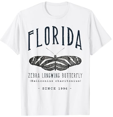 Florida Zebra Longwing Butterfly T-Shirt