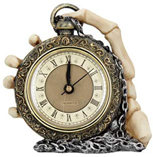 Nemesis Now Time Skeleton Clock 14cm Gold, Polyresin, One Size